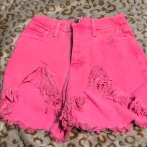 Hot pink shorts
